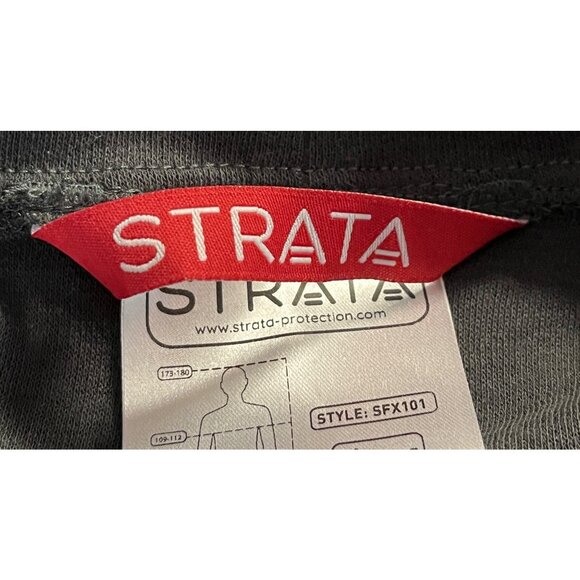 Strata Men's Large Arc Long Sleeve Crew Neck SFX101 Protection Shirt Charcoal Gr - Picture 8 of 12